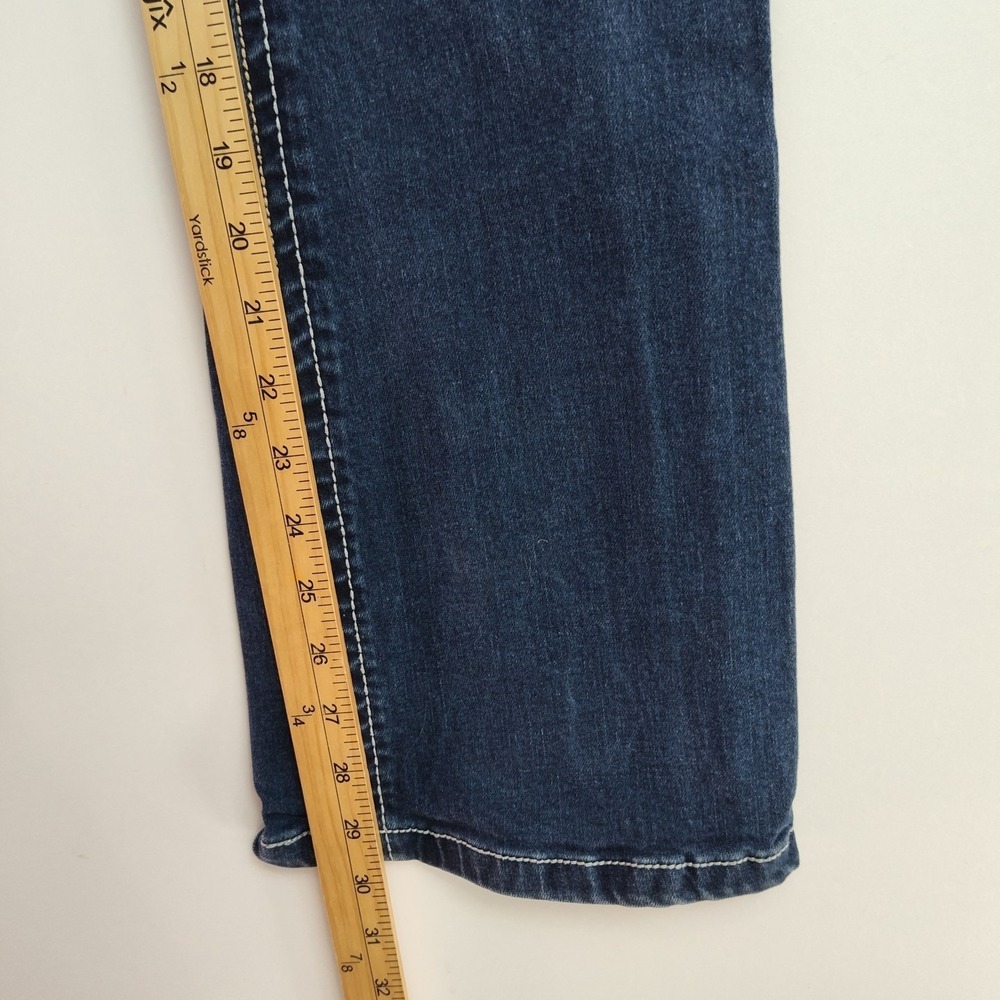 Rebel & Soul Jeans Women's Size 15 Boot Cut Medium Wash Blue Embroidered Pockets - Picture 5 of 11